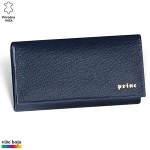 Tamno plavi kožni novčanik Princ Leather