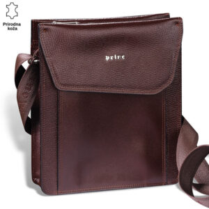 Kožna torba braon boje sa dugim kaišem