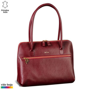 Crvena kožna tašna sa dugim ručkama