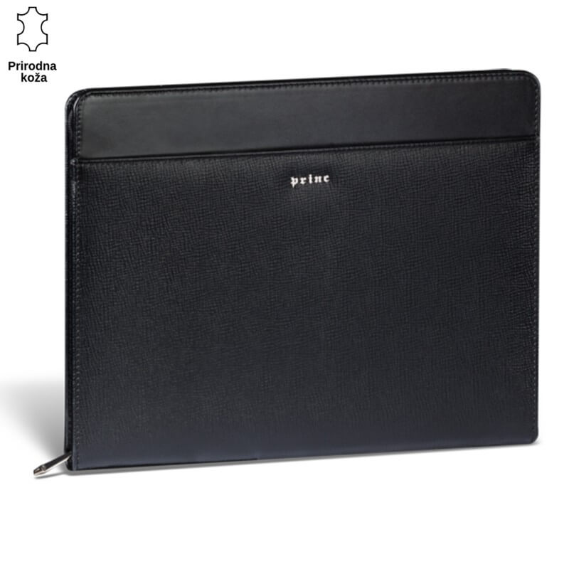 1301CRNA Crna kožna futrola za laptop Princ Leather