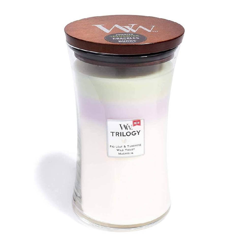 24958.1 Staklena sveća sa drvenim poklopcem