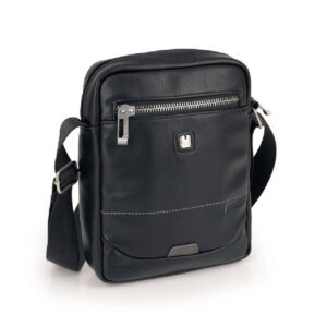 Kompaktna crna kožna torba preko ramena