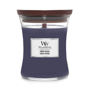 Plava sveća sa drvenim poklopcem iz brenda Woodwick