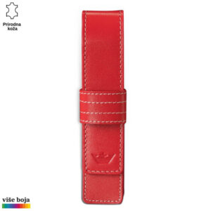 FUTROLA ZA JEDNU OLOVKU 1 Futrola za olovku, od kože sa belim koncem, crvene boje