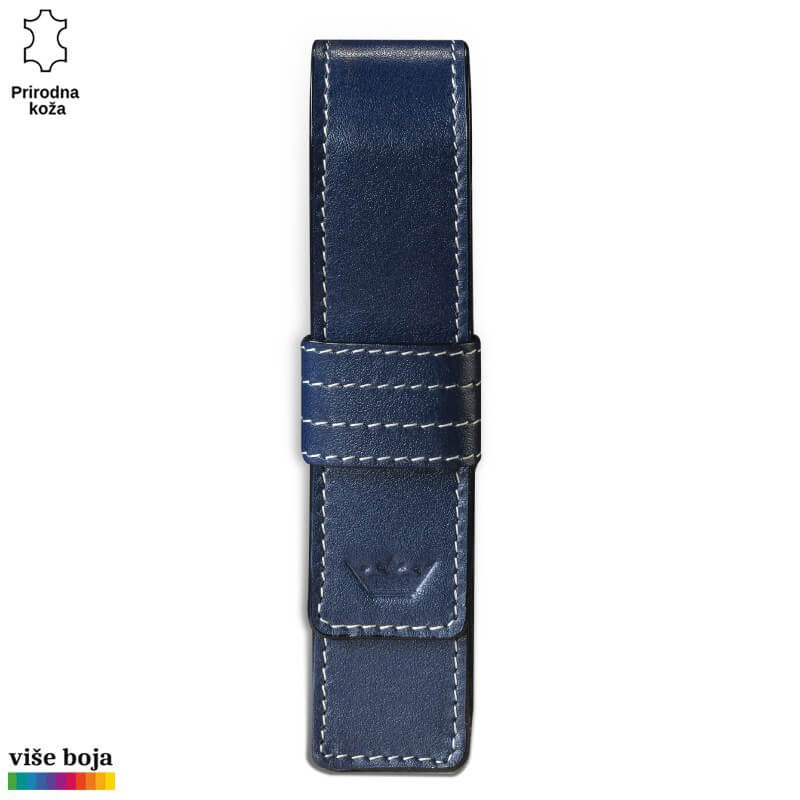 305teget Tamno plava kožna futrola za olovku marke Princ Leather