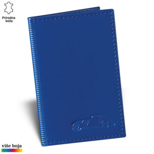 ETUI ZA KARTICE MINI 7 Plava kožna futrola sa utisnutim dizajnom automobila