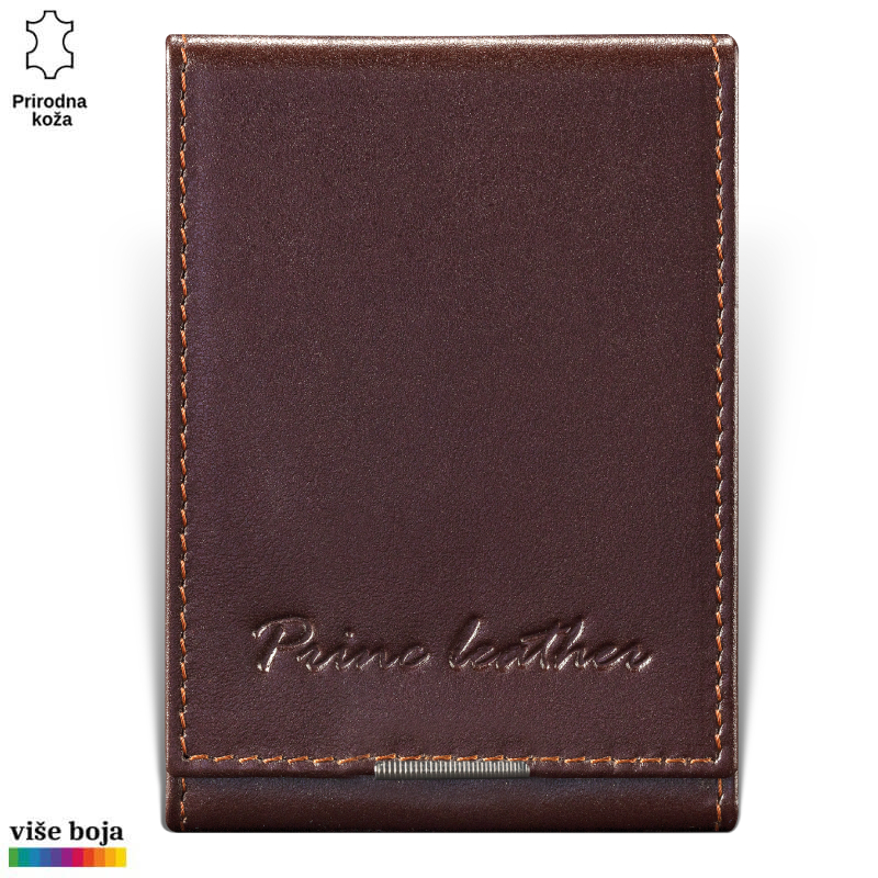 307braon (1) Narandžasti šavovi na smeđem kožnom novčaniku brenda Princ Leather