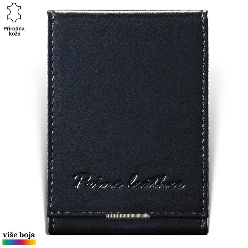 307crna (1) Crni kožni novčanik Princ Leather sa ugraviranim logom