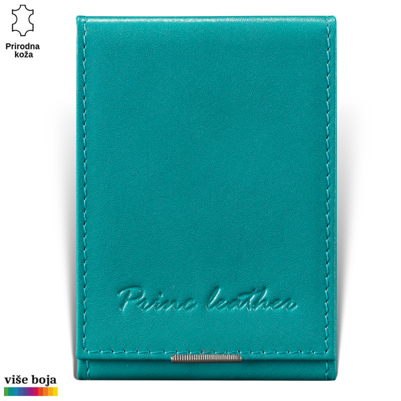 307tirkiz (1) Tirkizna futrola od prirodne kože sa ugraviranim logotipom "Princ Leather".