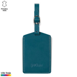 IDENTIFIKACIJA ZA TORBE 10 Zelena kožna oznaka za prtljag marke Princ Leather sa podesivom trakom.
