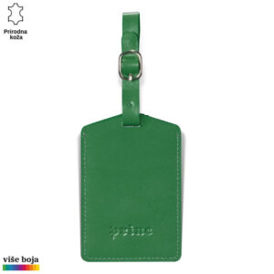 IDENTIFIKACIJA ZA TORBE 16 Kožna zelena oznaka za prtljag sa logotipom Princ Leather
