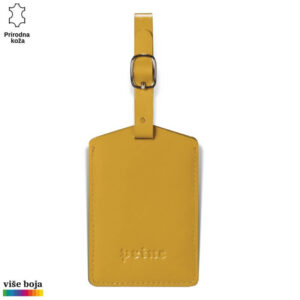 IDENTIFIKACIJA ZA TORBE 17 Žuta kožna oznaka za prtljag sa utisnutim natpisom Princ Leather