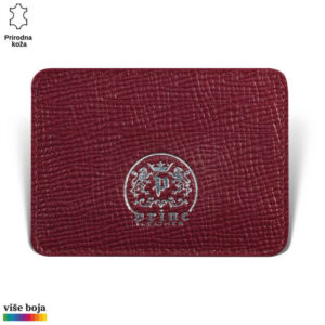 Etui za kartice u kog staju 4 kartice, bordo rebraste koze
