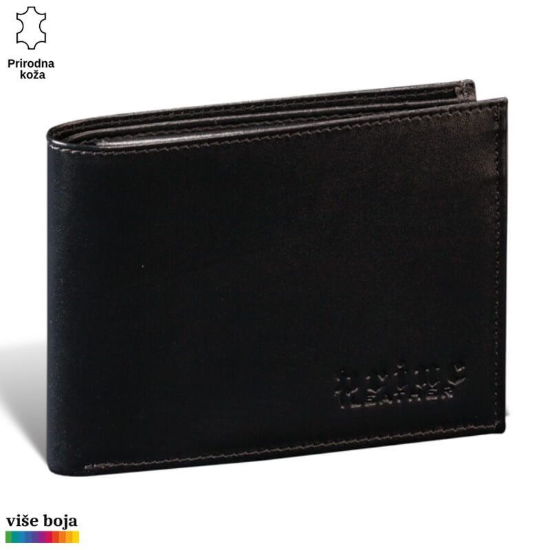 325crna Crni kožni novčanik marke Princ Leather