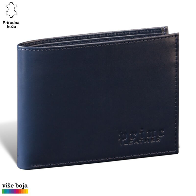 325teget Elegantni crni novčanik od prave kože sa logom Princ Leather