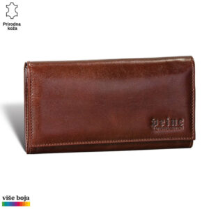 ŽENSKI KOŽNI NOVČANIK ALFA 3 Braon kožni novčanik Princ Leather