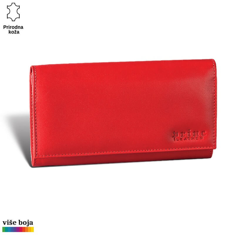 326crvena Crveni kožni novčanik brenda Princ Leather.
