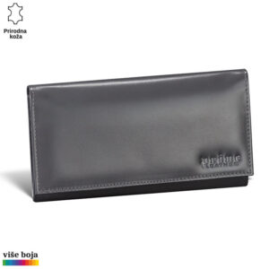 ŽENSKI KOŽNI NOVČANIK ALFA 12 Crni kožni novčanik Princ Leather