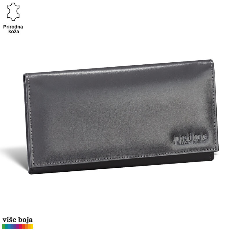 326siva Crni kožni novčanik Princ Leather