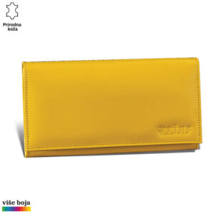 ŽENSKI KOŽNI NOVČANIK ALFA 16 Žuti kožni novčanik brenda Princ Leather.