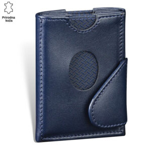 Plava kožna futrola sa vidljivim šarama