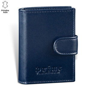 Plavi kožni novčanik sa preklopom