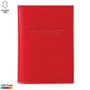 Futrola za pasos crvene boje, kozna