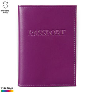 Futrola za pasos ljubicaste boje, kozna