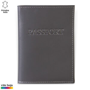 Futrola za pasos sive boje, kozna