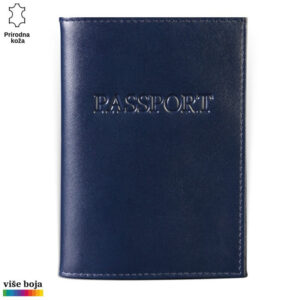 Futrola za pasos teget boje, kozna