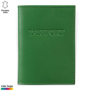 Futrola za pasos zelene boje, kozna