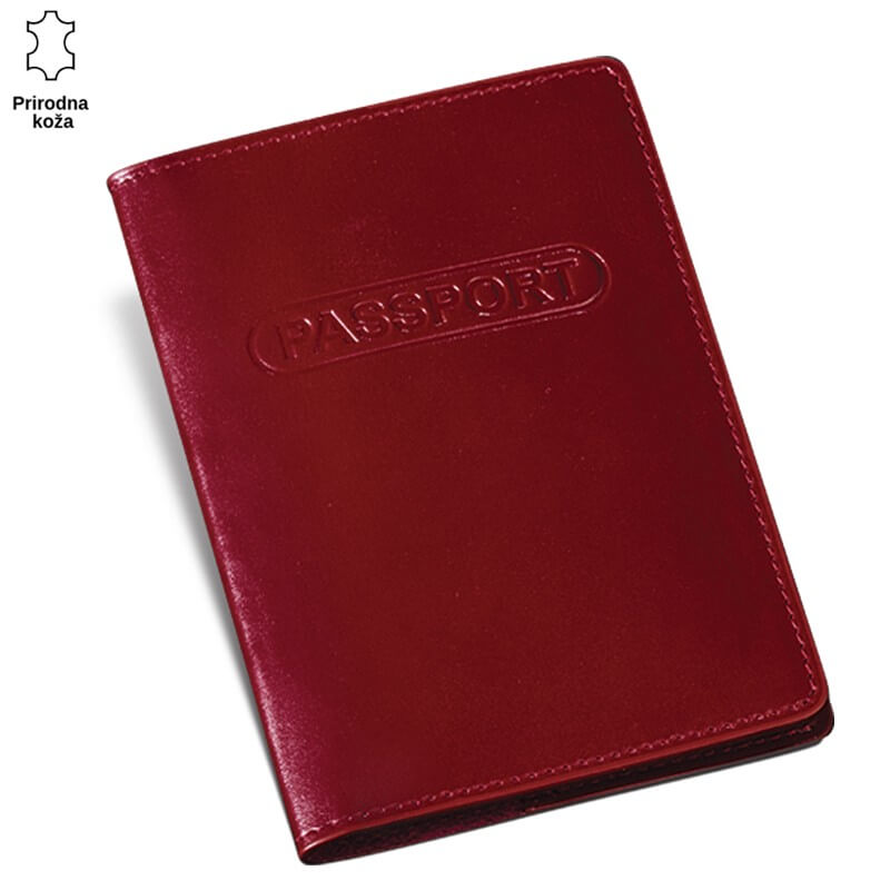342bordo-1 Futrola za pasos sa pregradom, bordo boje, princ leather brenda