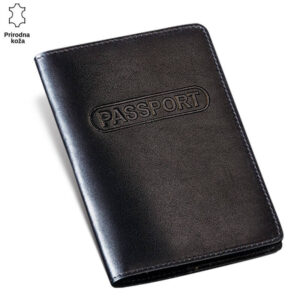 FUTROLA ZA PASOŠ SA PREGRADOM 5 Futrola za pasos crne boje kozna