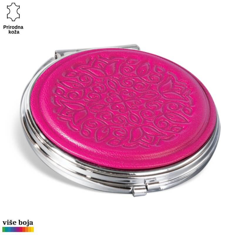 346roze Ružičasta kožna futrola sa reljefnim ornamentima