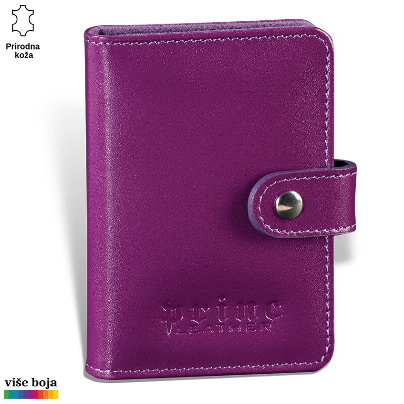 349ljub Narandžasti kožni novčanik sa dugmetom iz kolekcije Princ Leather