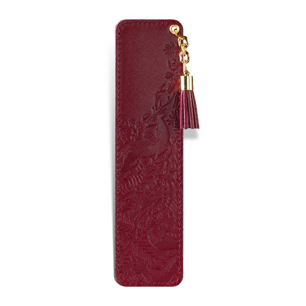 350bo Elegantna bordo kožna knjiga Princ Leather sa zlatnim resicama.