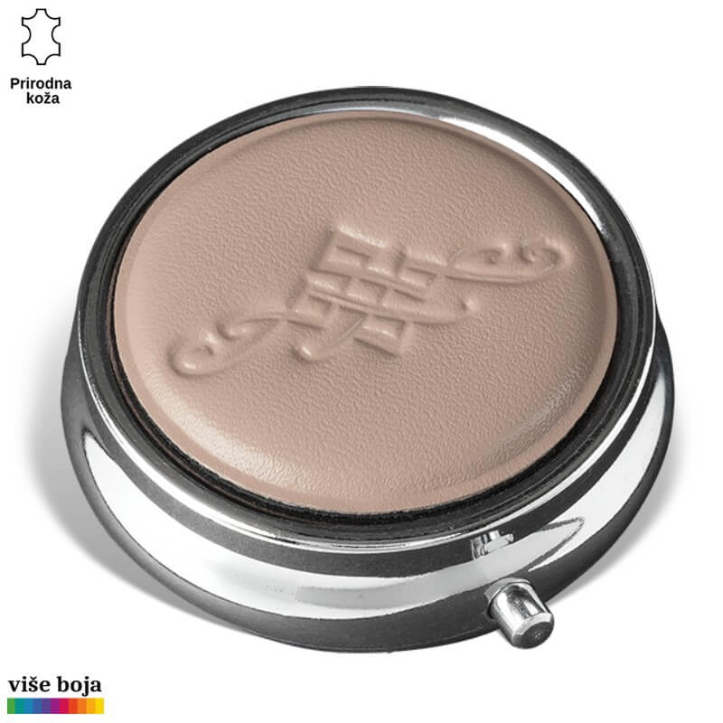 355bez Prirodna koža okruglog oblika sa reljefnim uzorkom