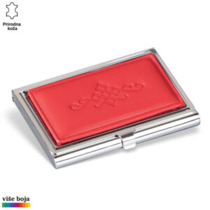 HOLDER ZA VIZIT KARTE 7 Držač za vizit karte od crvene prirodne kože sa ukrasnim motivom
