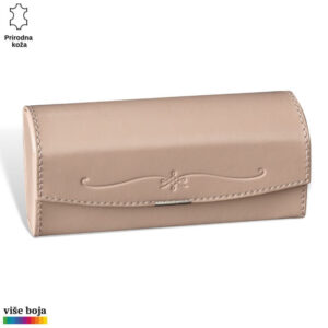 Bež Princ Leather futrola od prirodne kože sa nežnim šavovima i dekorativnim detaljem.