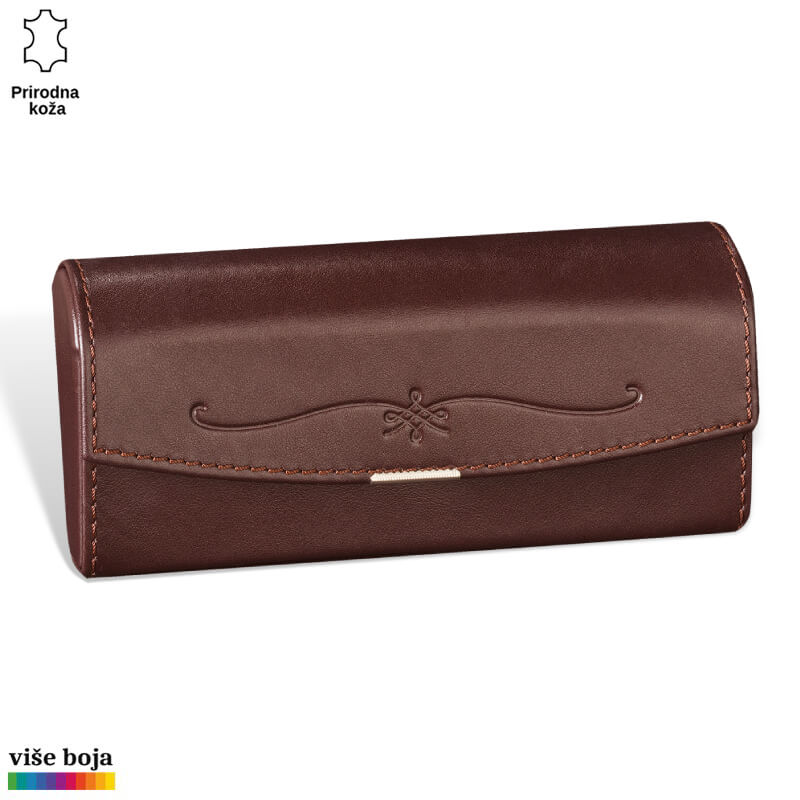 370braon Smeđa kožna futrola za naočare brenda Princ Leather