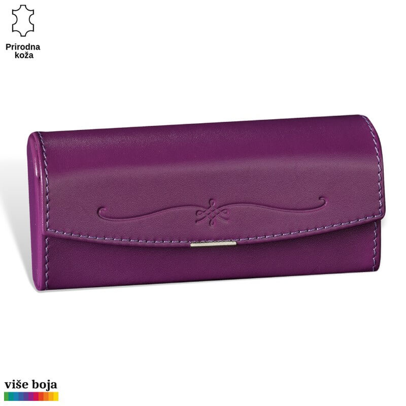 370ljub Dečija tašna ljubičaste boje od prirodne kože