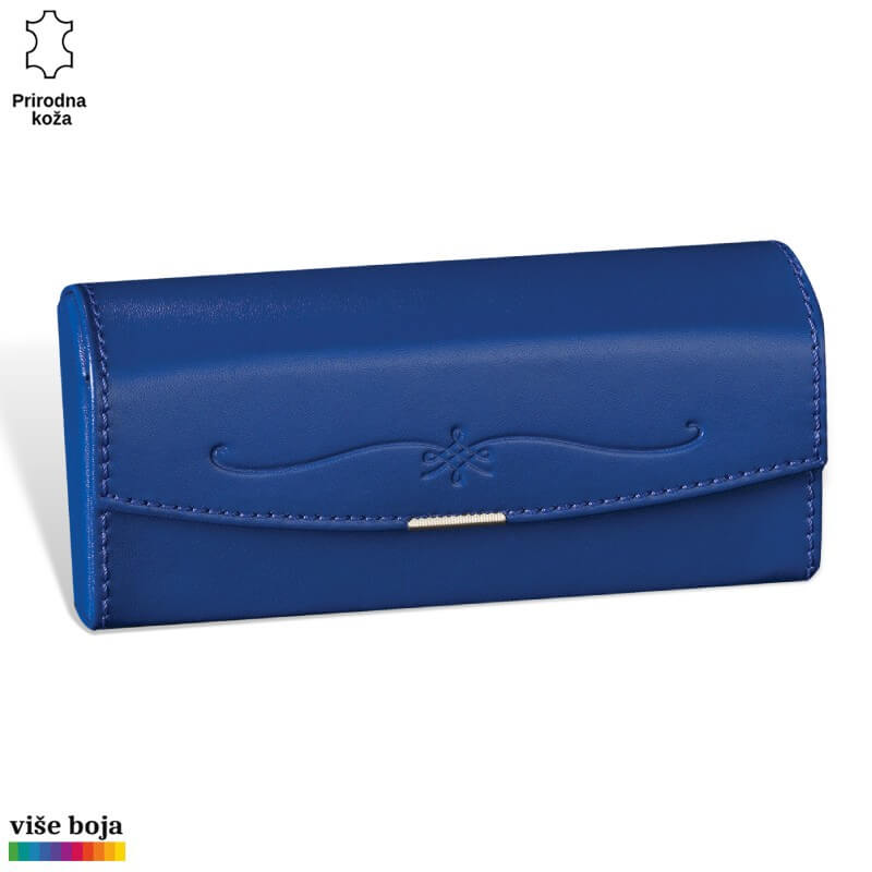 370plava Plava kožna torbica brenda Princ Leather