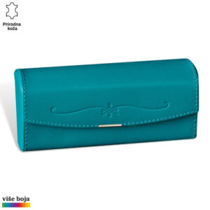 FUTROLA ZA NAOČARE TVRDA 14 Turkizna futrola od prirodne kože