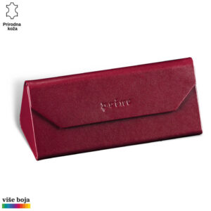 SKLOPIVA FUTROLA ZA NAOČARE 3 Crvena kožna futrola za naočare Princ Leather.