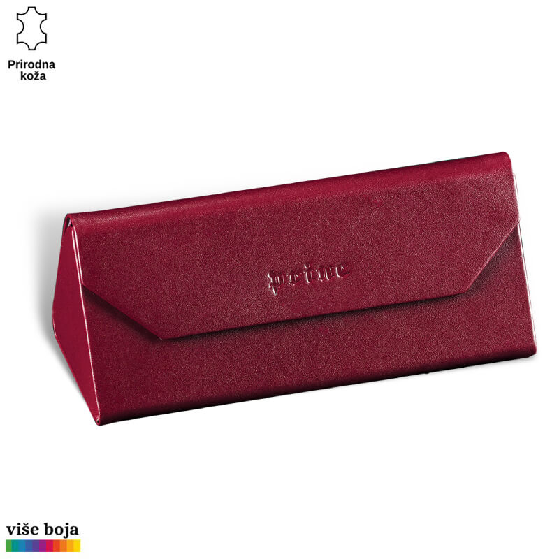 371bordo Crvena kožna futrola za naočare Princ Leather.