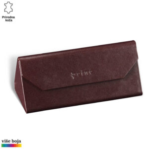 SKLOPIVA FUTROLA ZA NAOČARE 4 Tamnosmeđa futrola od prirodne kože brenda Princ Leather