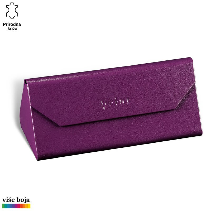 371ljub Ljubičasti futrola za naočare od prirodne kože