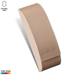 Princ Leather držač za naočare od prirodne kože u bež boji.