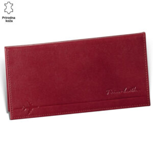 FUTROLA ZA AVIO KARTE I PASOŠ 4 Crveni kožni novčanik Princ Leather izrađen od prirodne kože.
