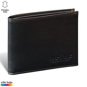 Crni kožni novčanik marke Princ Leather
